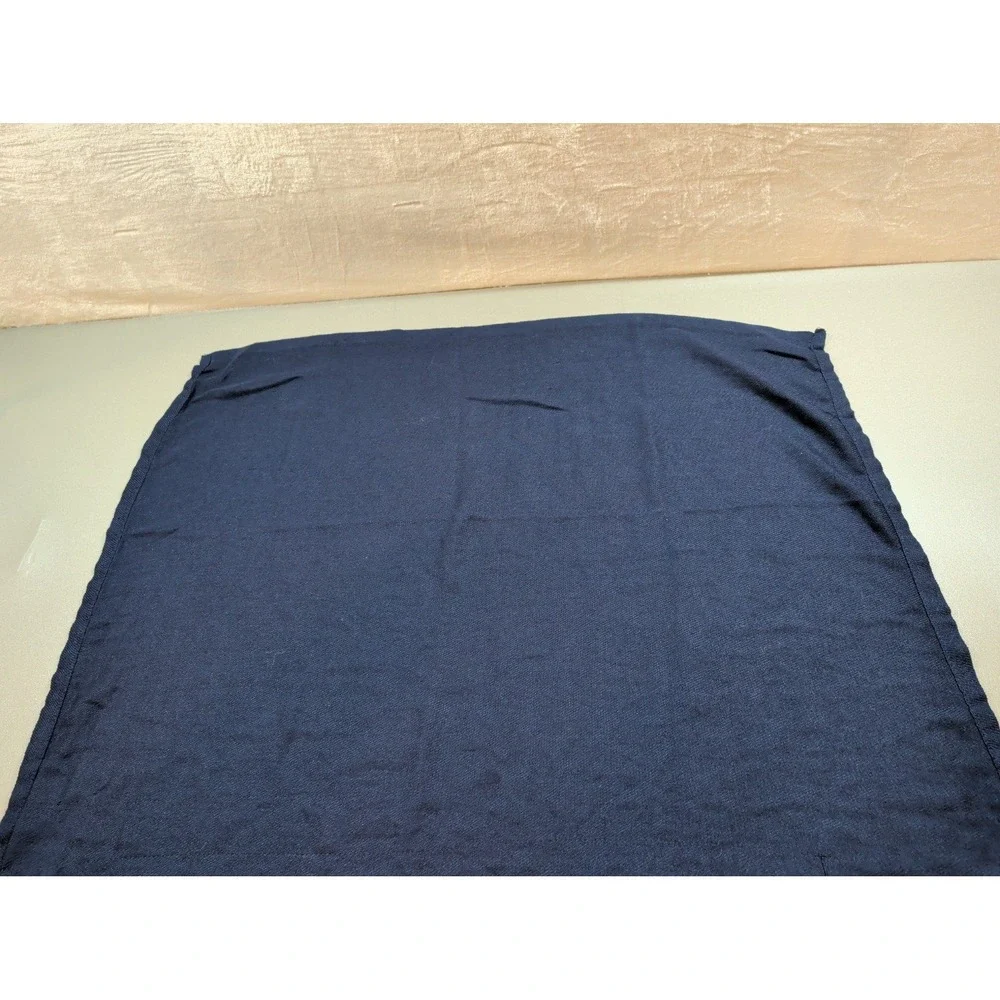 United Airlines First Class Cabin Blanket John Horsfall Navy Blue Travel Throw